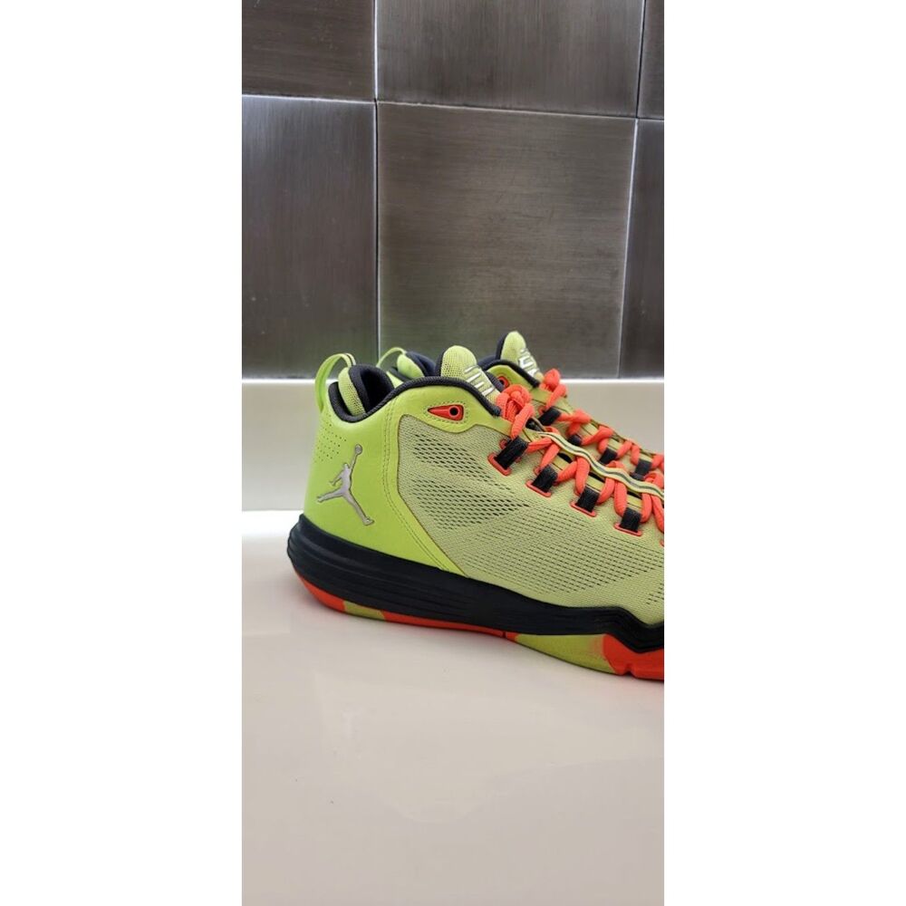 Jordan CP3 IX AE X Poison Lime Green Orange Basketball Shoes Street Men's 9.5 - Picture 2 of 7